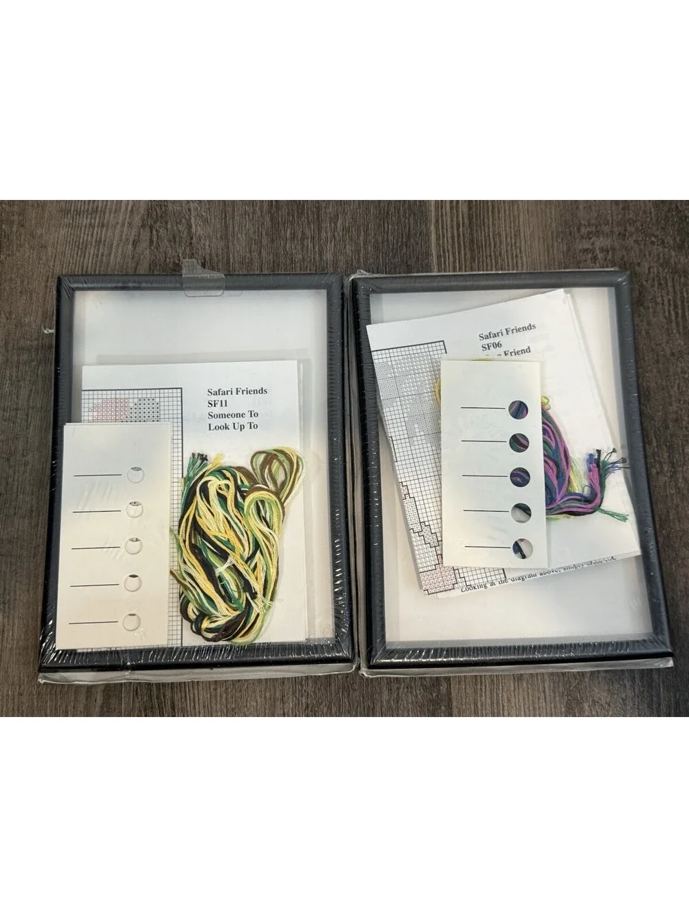 Stoney Creek Safari Friends Counted Cross Stitch Lot of 2 NIP with 5"x7" frame! - Picture 2 of 2